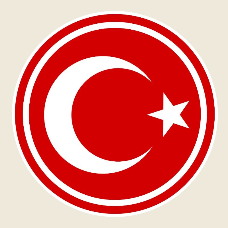 Turkey flag round