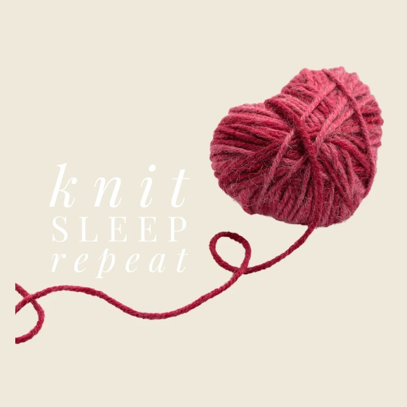 Knit Sleep Repeat red heart wool for knitting