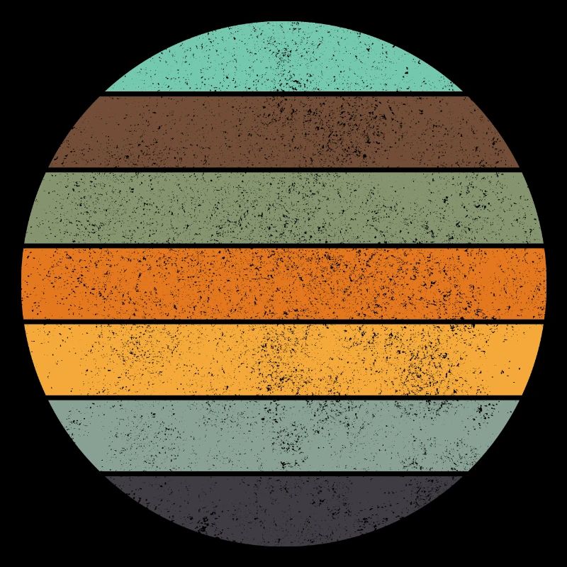 Retro rainbow sunset blue