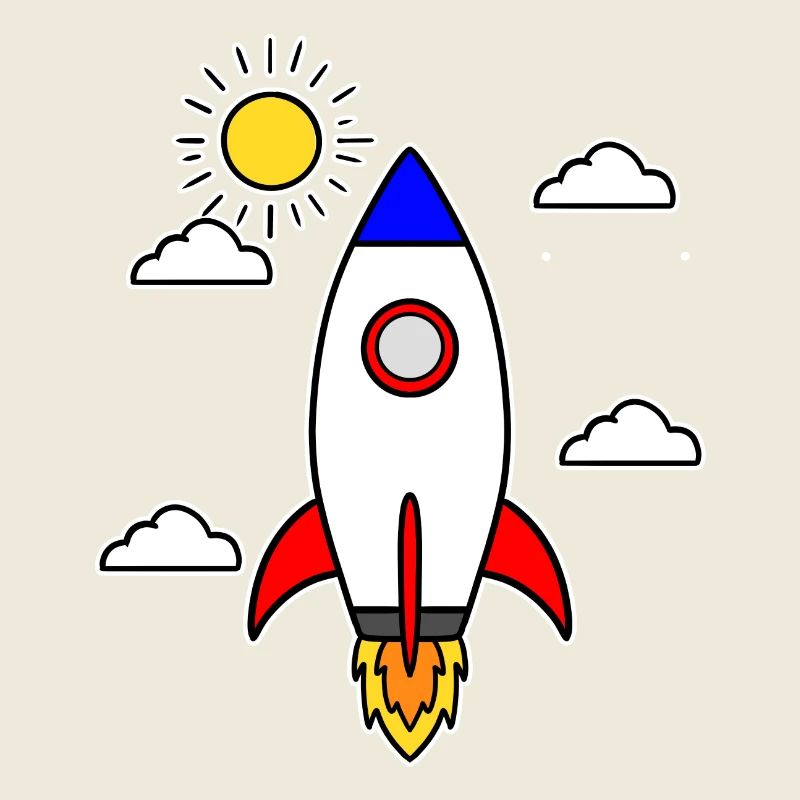 School launch rocket spaceship school start school