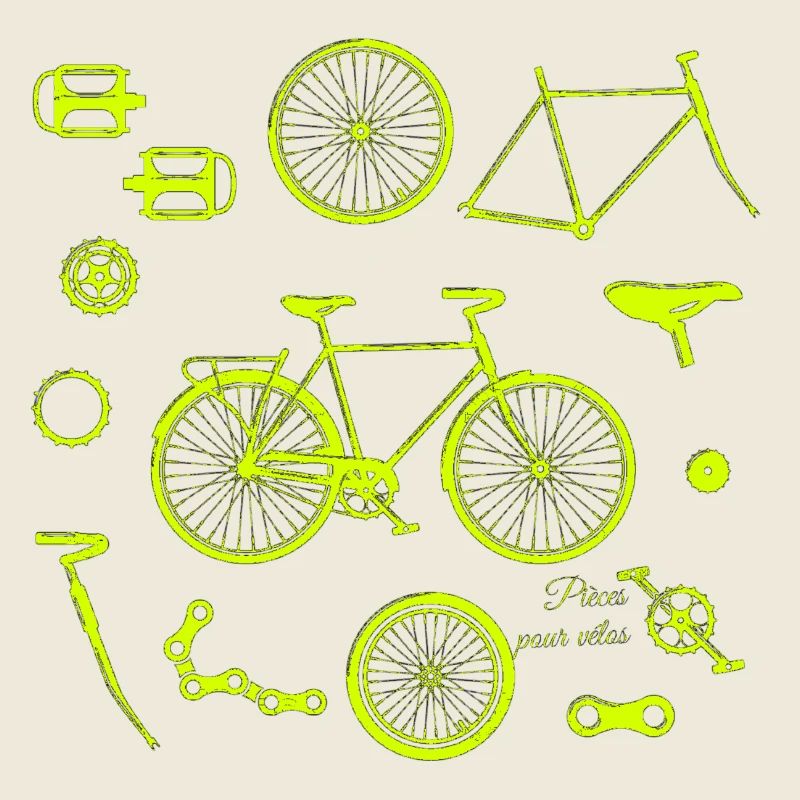 Illustration de pièces de vélo