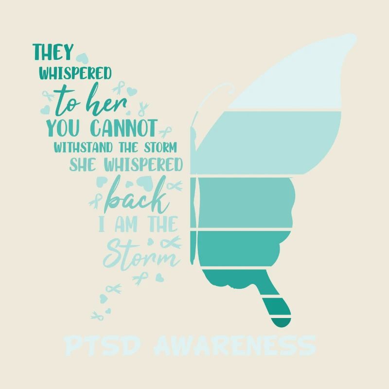 Ich bin der Sturm Ptsd Awareness Schmetterling