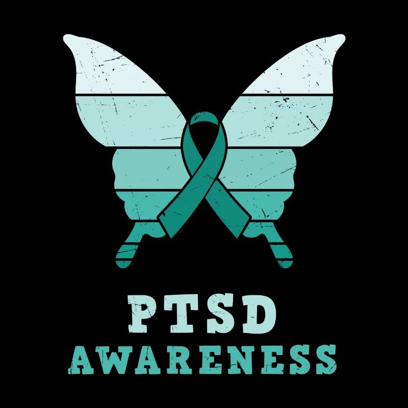 Papillon Ptsd Sensibilisation Ruban sarcelle