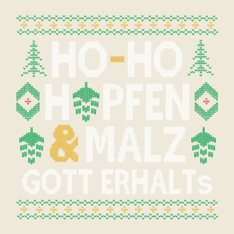 HO-HO HOPFEN UND MALZ GOTT ERHALTS WEIHNACHTSPULLI