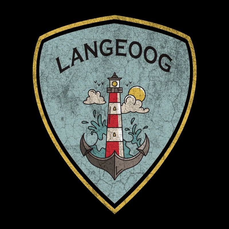 Langeoog Wappen Leuchtturm Design