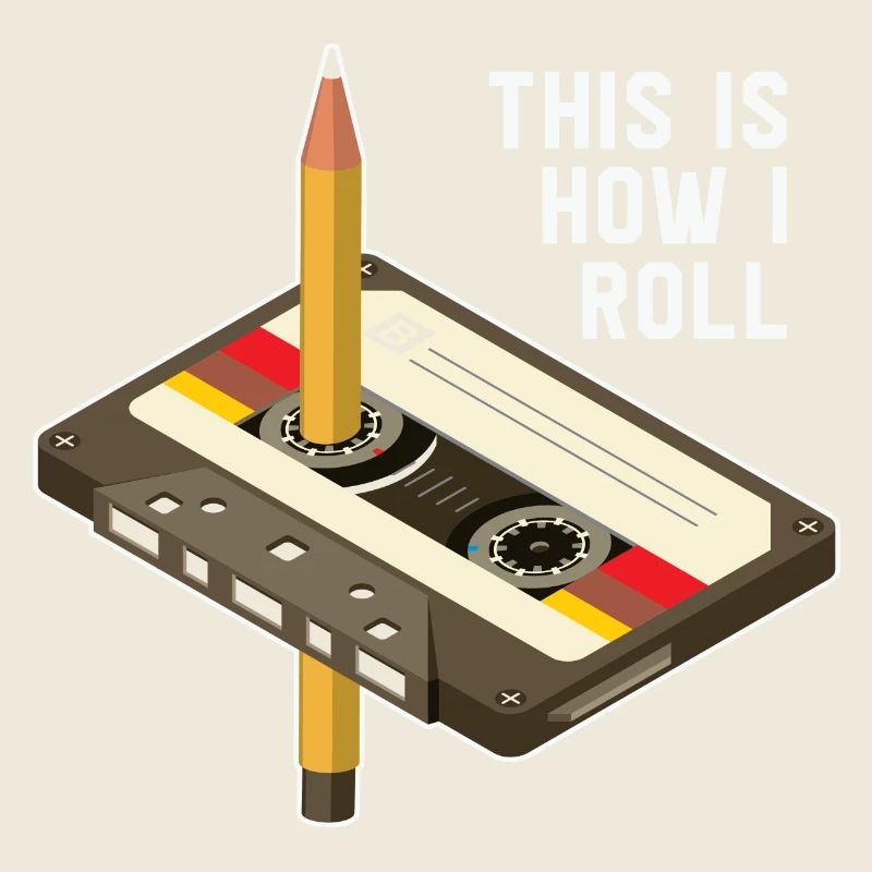 Mixtape Musik Tape Kassette 80er 90er Retro Stift