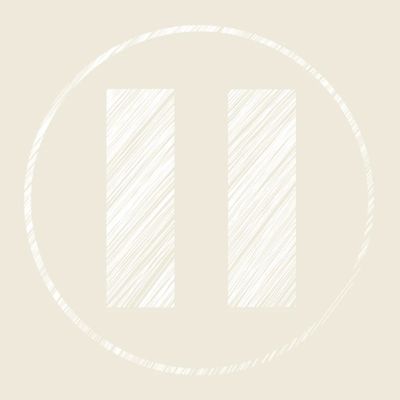 Handgezeichnetes Pause-Symbol im Scribble-Look