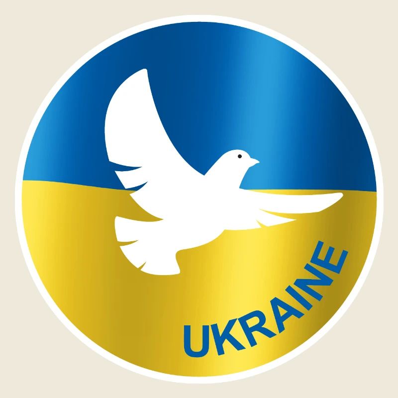 Ukraine Frieden Taube Flagge