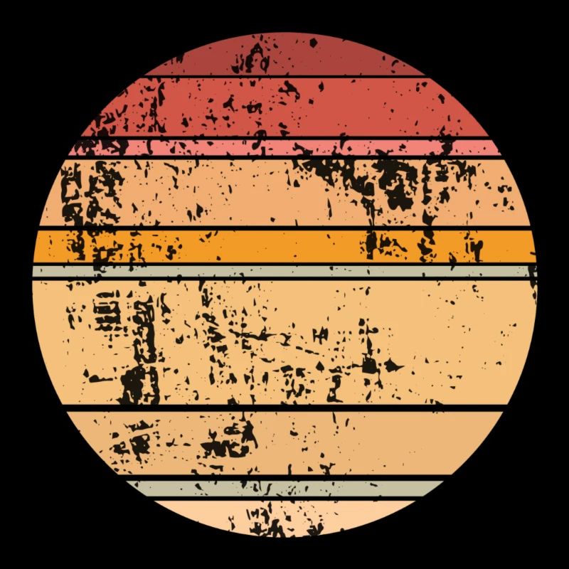 Retro Sunset Hintergrund Kreis