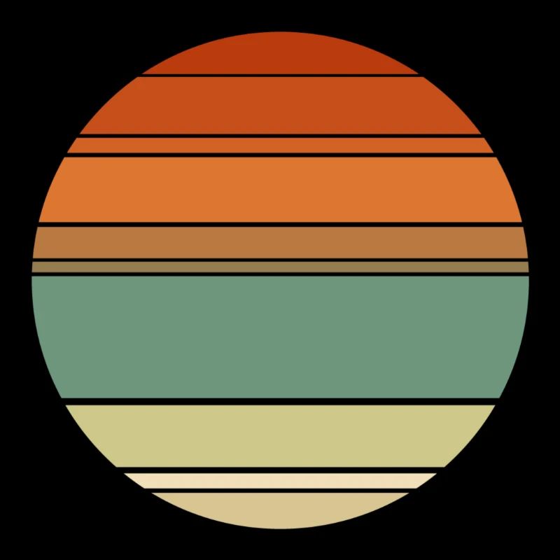 Cercle d’arrière-plan rétro Sunset