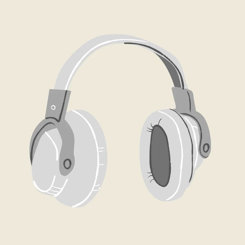 Grau Kopfhörer Illustration