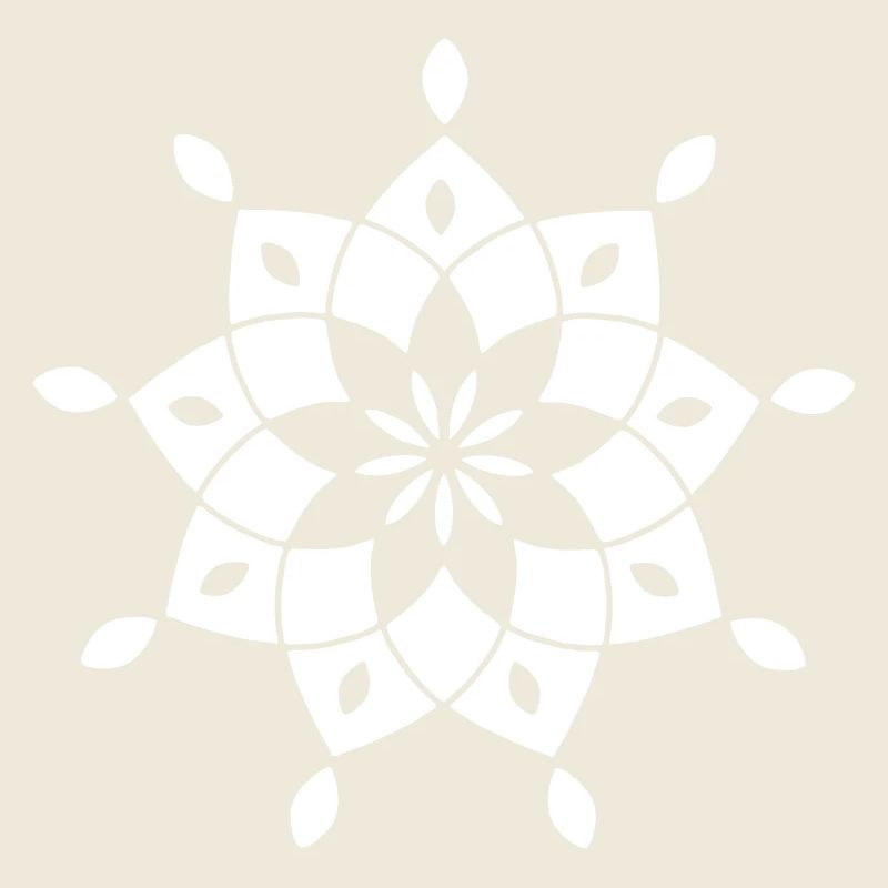 Yoga Mandala einfarbig Ornament Blüte Meditation