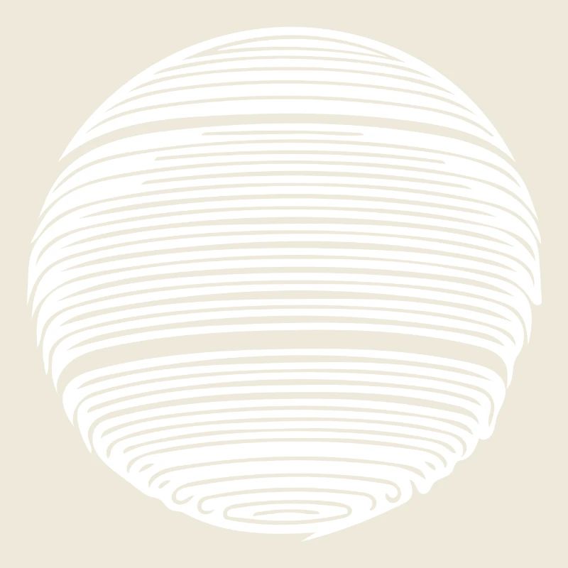 Geometric planet sphere with stripes