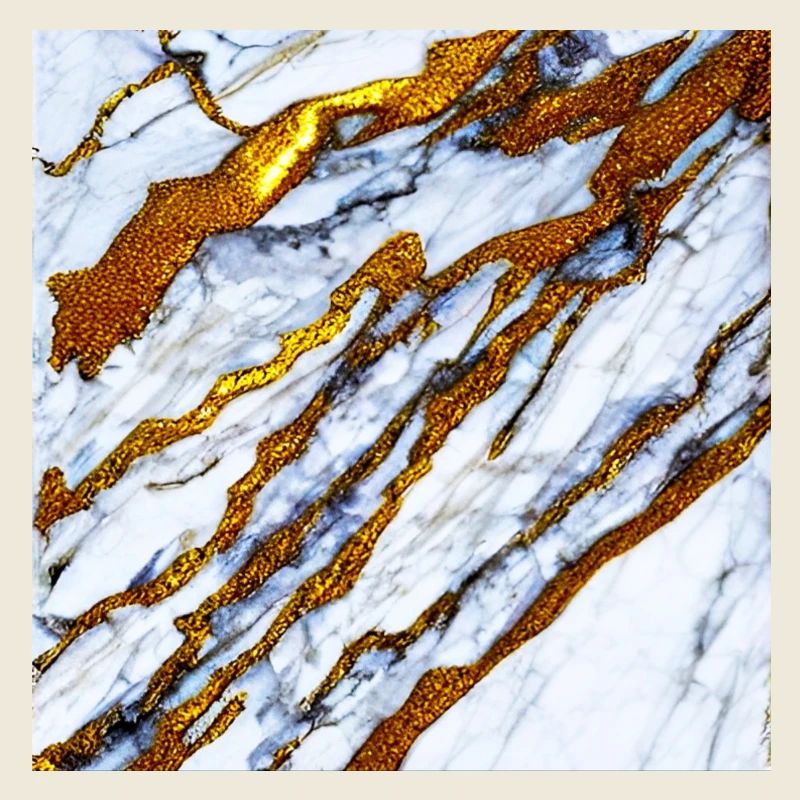 weißer Marmor trifft auf Gold