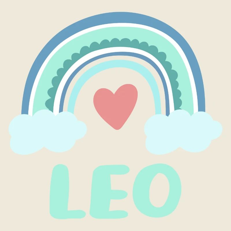 Leo Name Regenbogen Baby