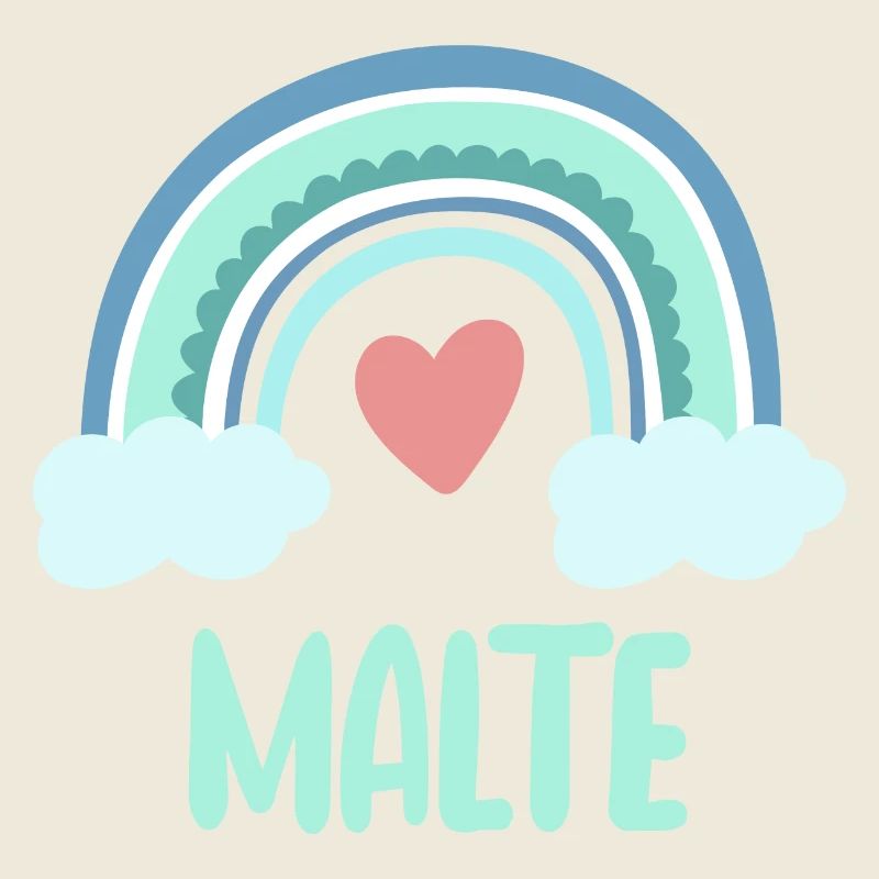 Malte Name Regenbogen Baby