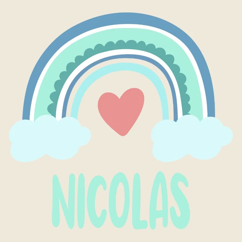 Nicolas Name Regenbogen Baby