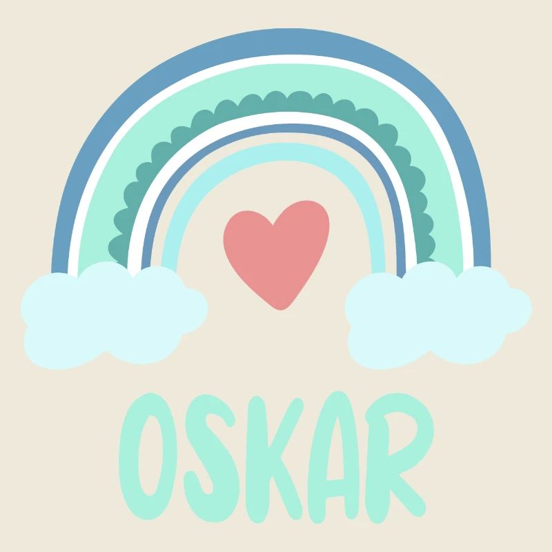 Oskar Name Regenbogen Baby