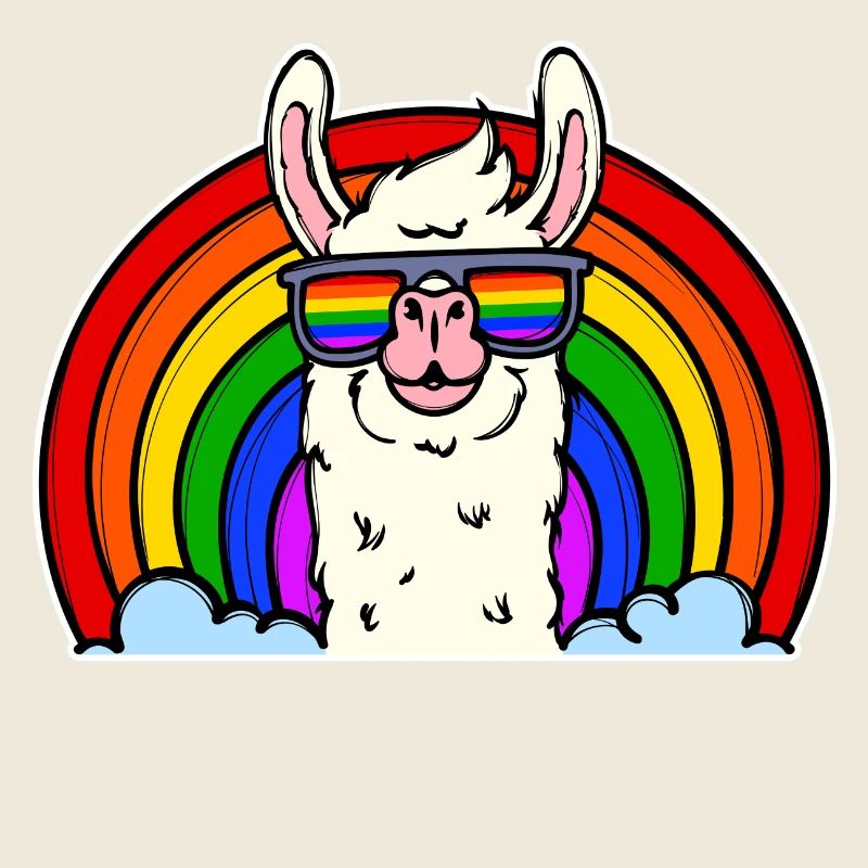 Bisexual Relationship Cool Lama Lgbt Rainbow