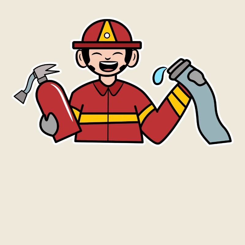 Fire Brigade Hose Rescuer Fire Extinguisher