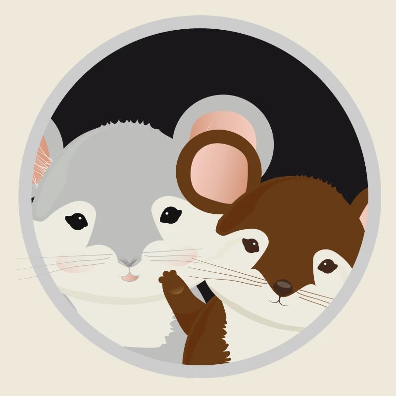 zwei putzige Mäuse gemeinsam im Mauseloch