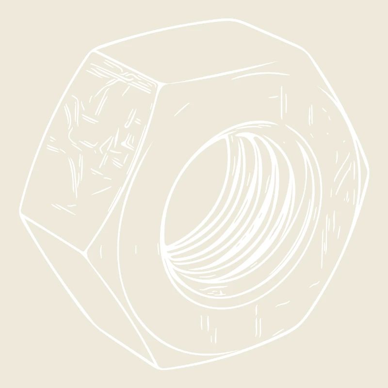 Écrou à vis avec surface rayée