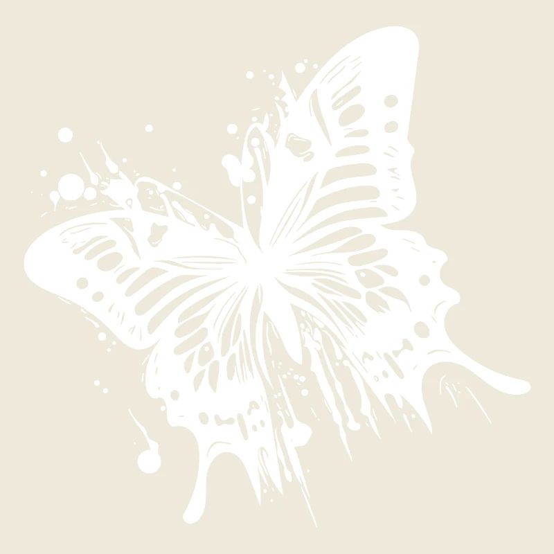 Elegant Vintage Ink Butterfly