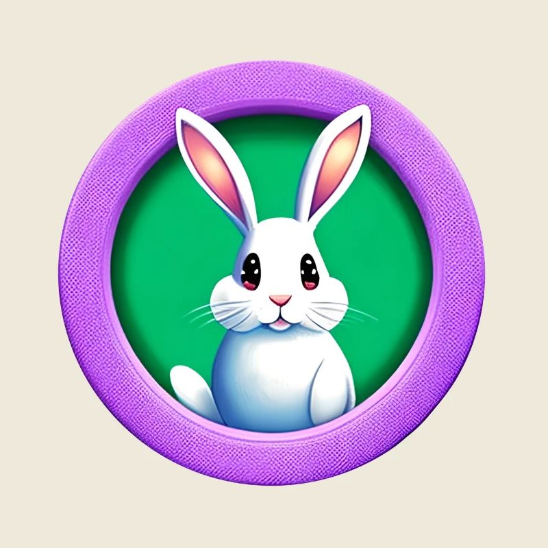 Lapin de Pâques Purple Circle