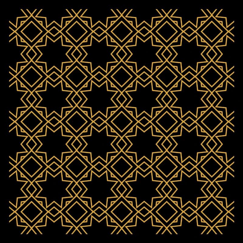 Golden arab islamic pattern