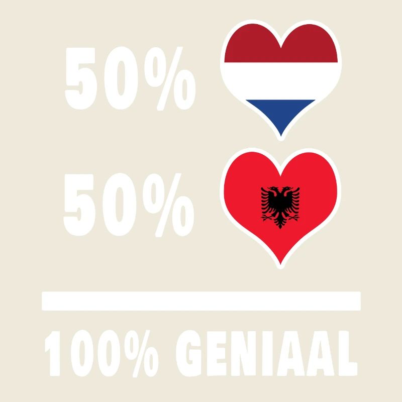 Albanie et Pays-Bas 100% Genius Flag