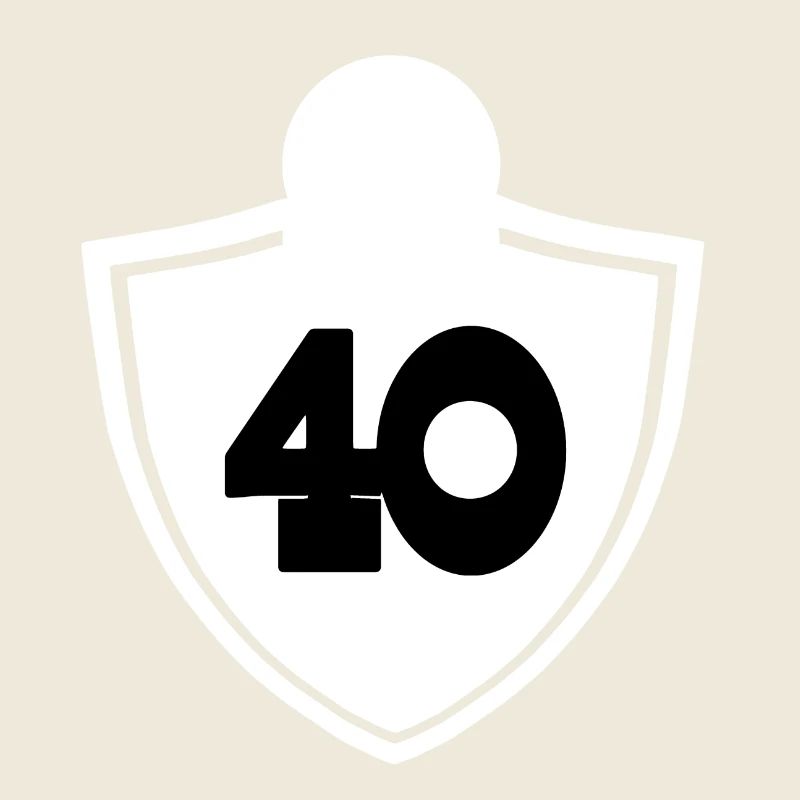 40 männer, wappenmuster, Geburtstag shirt