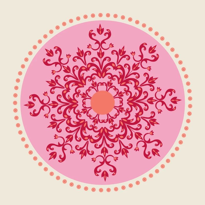 MandalaTribalArtPink