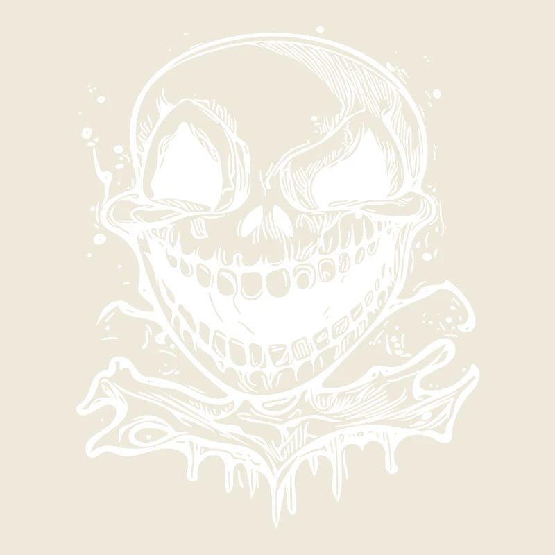 Lachender Halloween Tattoo Schädel