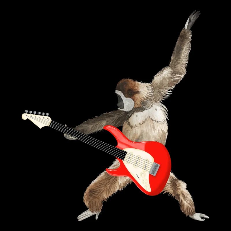 Monkey Whitebeard Gibbon Electric Guitar lets rock
