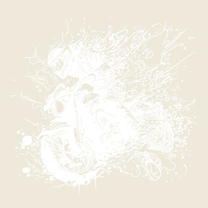 Biker mit Helm Geländefahrt Splash Style