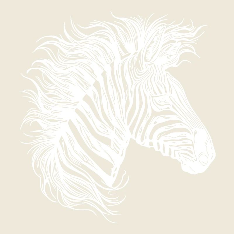 Wild Zebra Mane Tattoo Style Lines