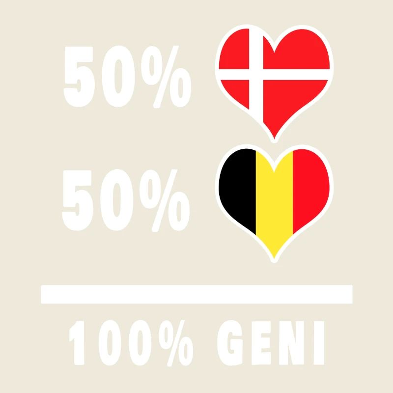 Belgique et Danemark 100% Genius Flag
