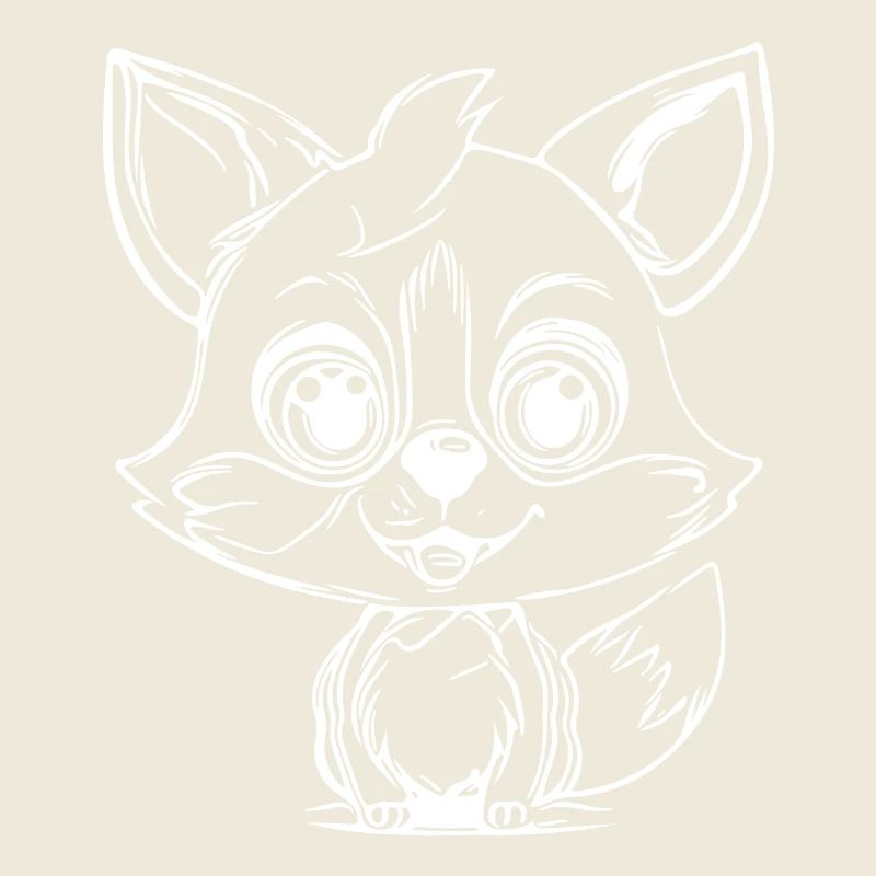 Cute Kids Fox Big Eyes Ears Portrait