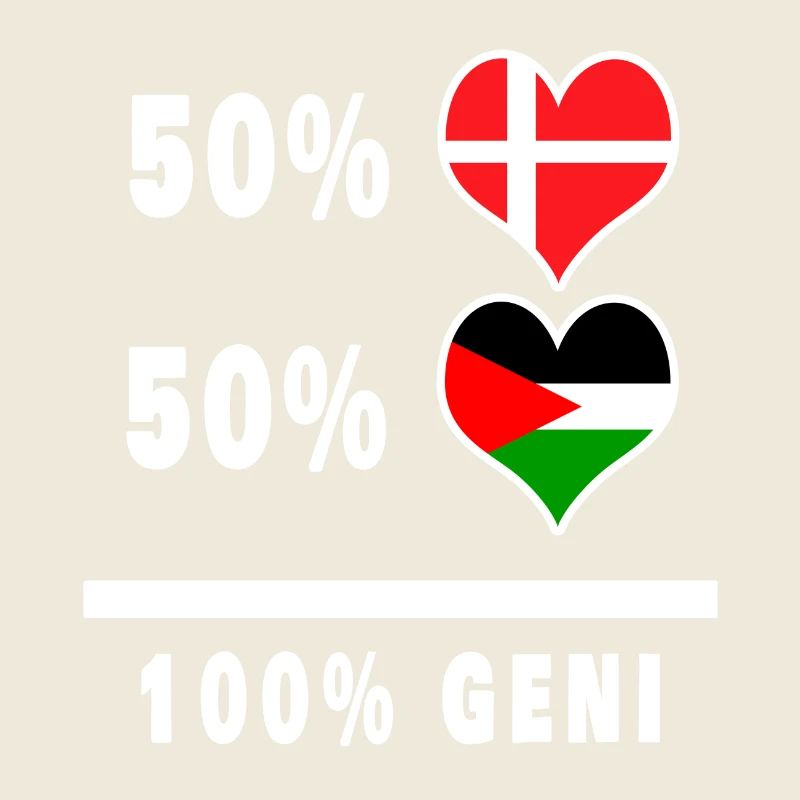 Palestine et Danemark 100% drapeau de génie