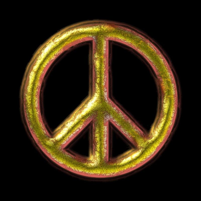 Messing Peace-Zeichen