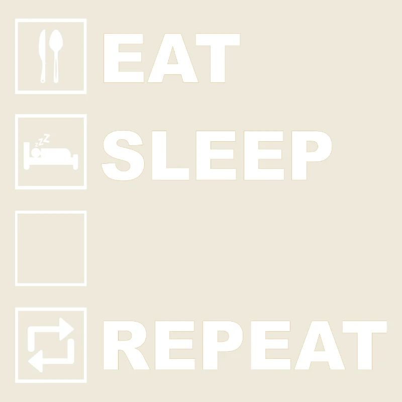 Eat Sleep Repeat Icon Layout