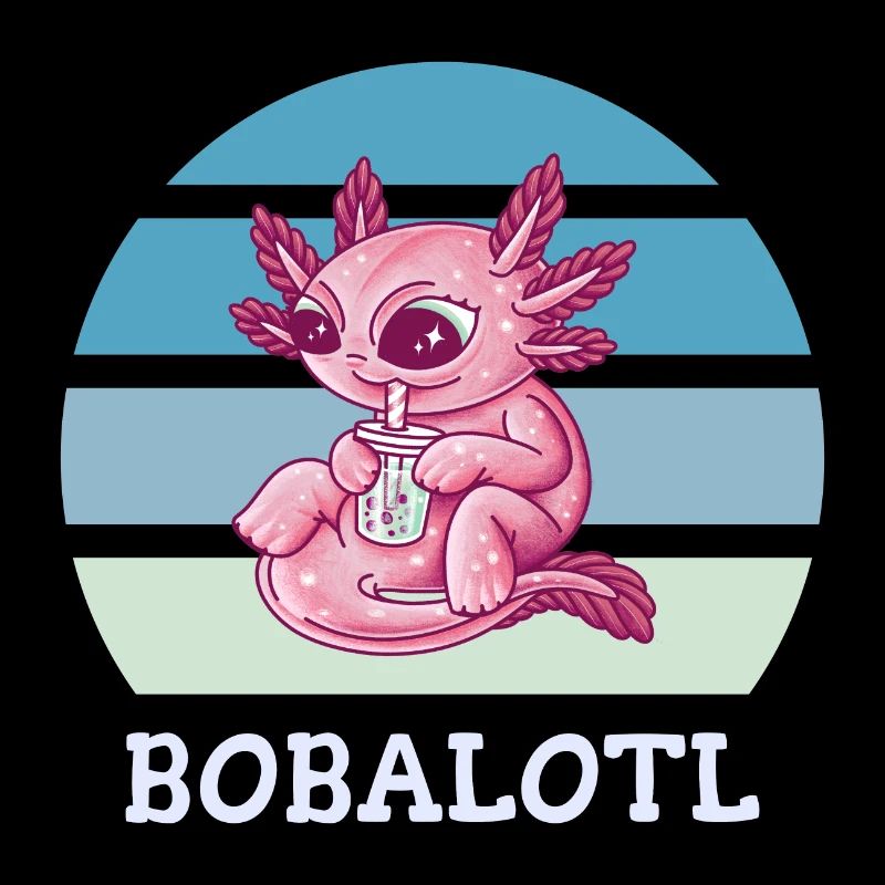 Boba Bubble Tea Axolotl Bobalotl