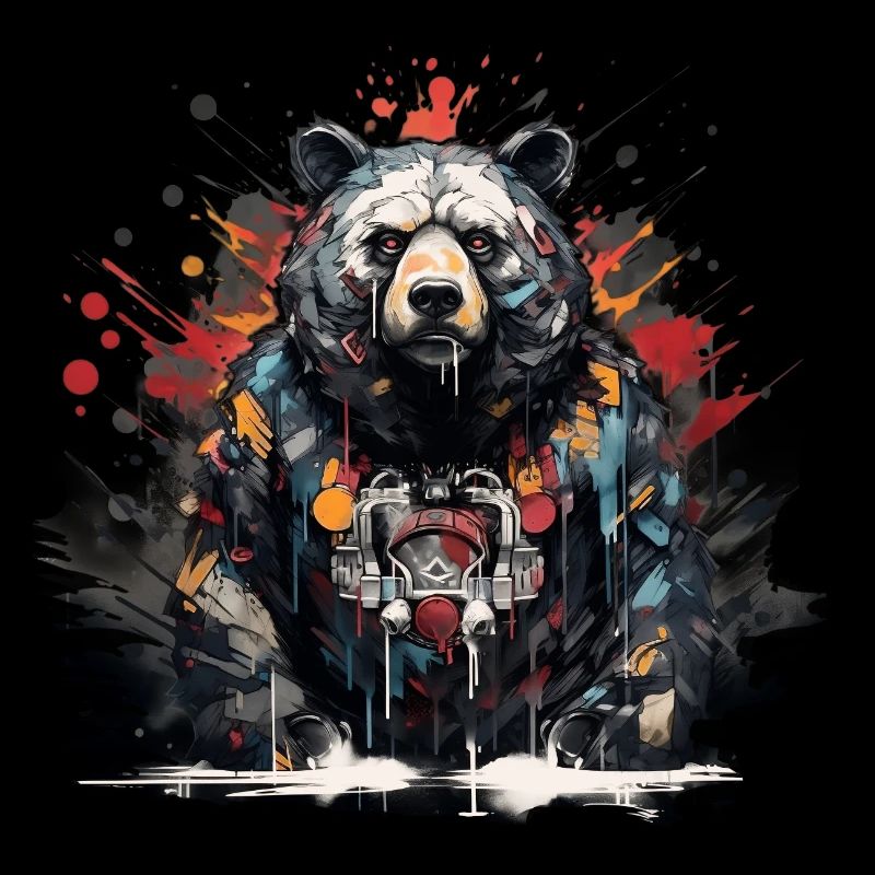 Ours rugissant. La force du style graffiti.