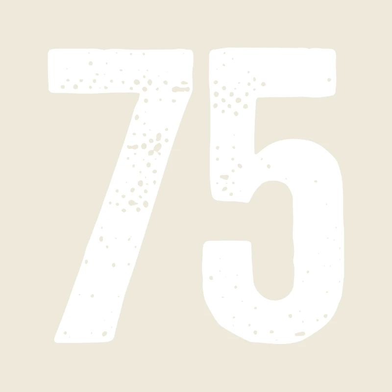 75 Zahlen Weiß