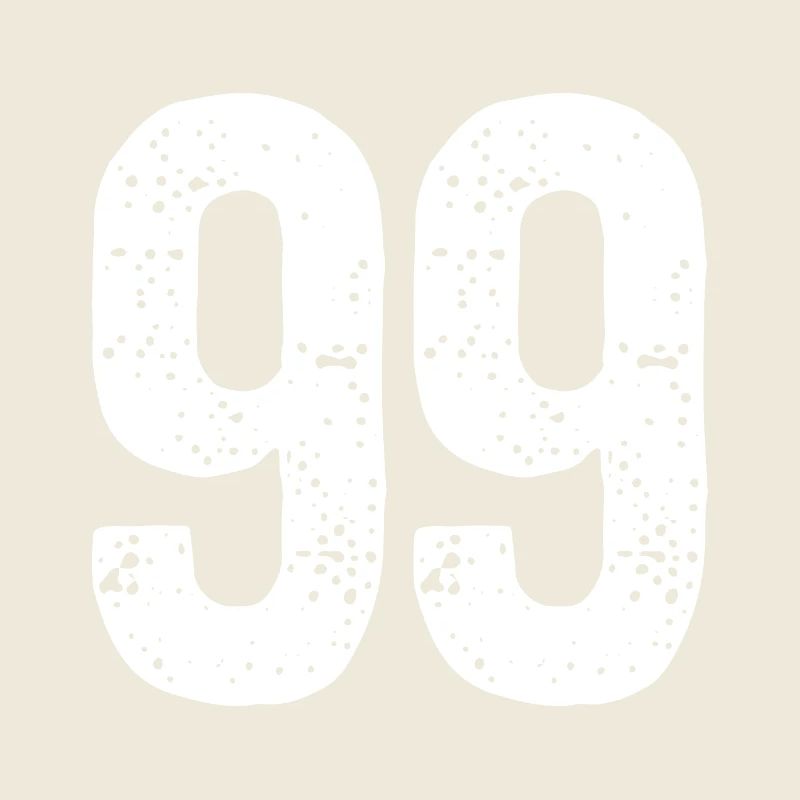 99 Numbers White