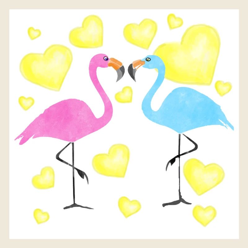Verliebte Flamingos