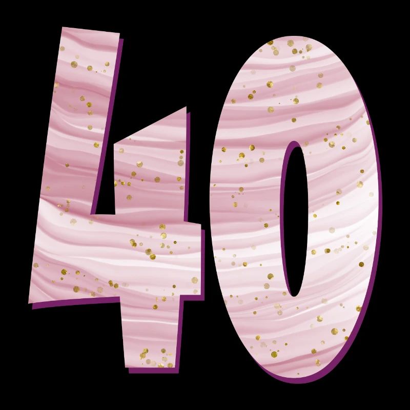 ZAHL 40 VIERZIG - VIERZIGJÄHRIGE GEBURTSTAG