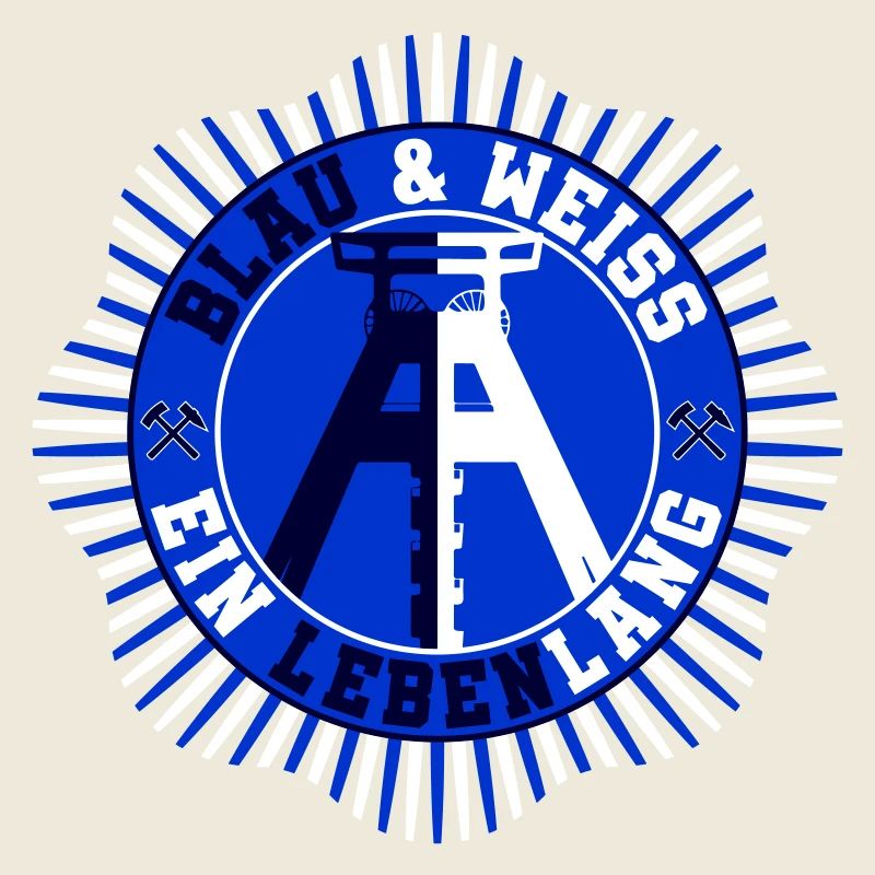 Blau Weiss ein Lebenlang | Farben änderbar