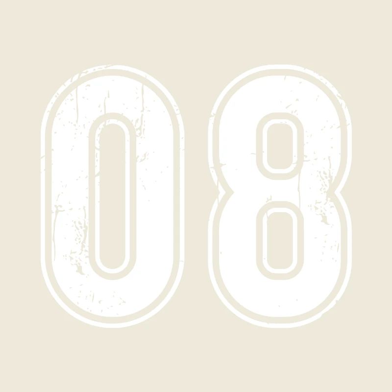 08 Years Retro Jersey Number 08 T-hirt Number