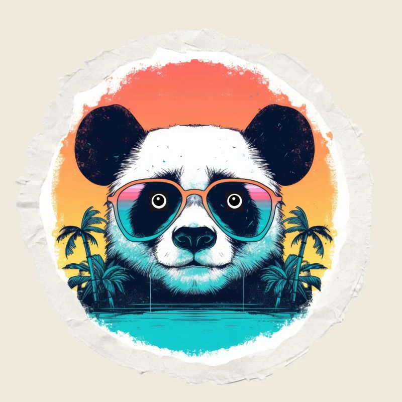 Bébé panda en vacances